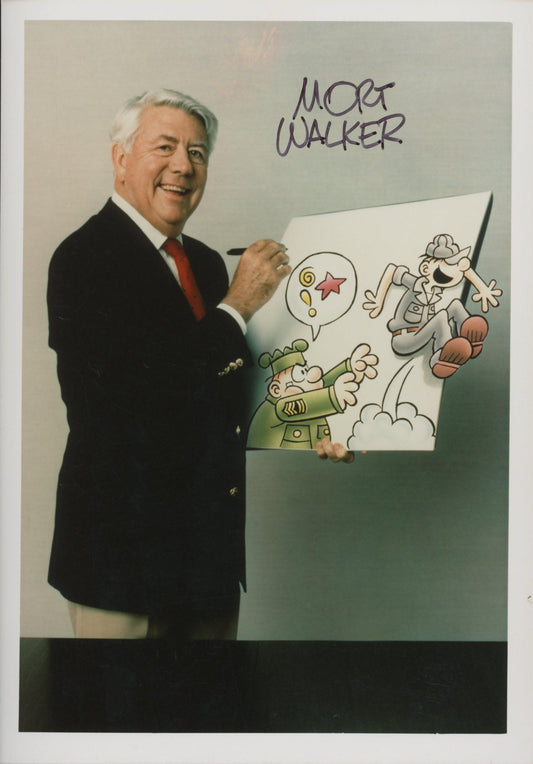 Beetle Bailey Creator Mort Walker signed photo