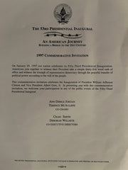 1997 Commemorative Inaugural Invitation