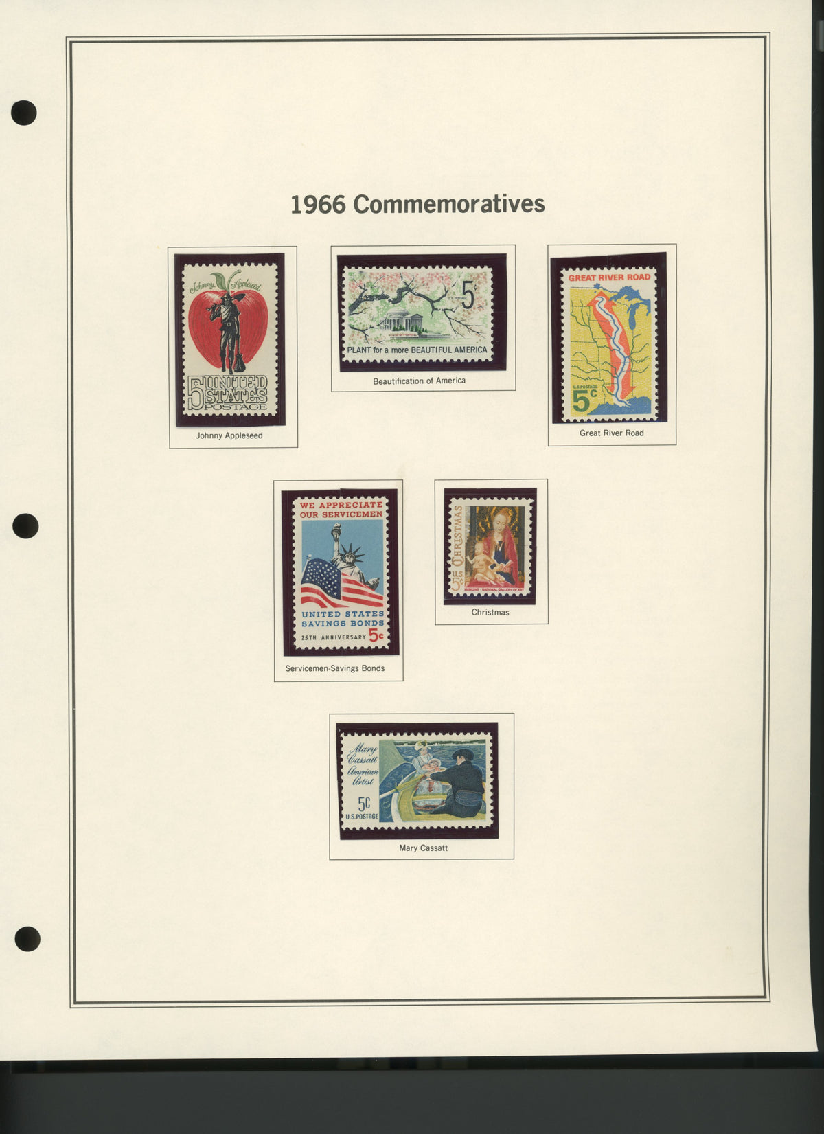 1966 United States Commemorative Stamp Set