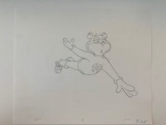 Super Sugar Crisp cereal bear original ad sketch designed by Robert "Bob" Irwin