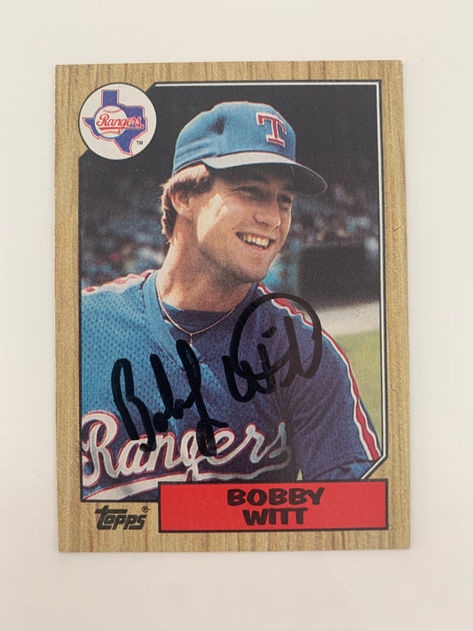 Bobby Witt signed baseball card