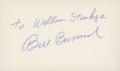 Bill Burrud signed note